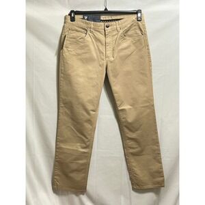 Cremieux Hudson Men Tan Khaki Garment Dyed Straight Leg 5-Pocket Pants 34x30 NEW